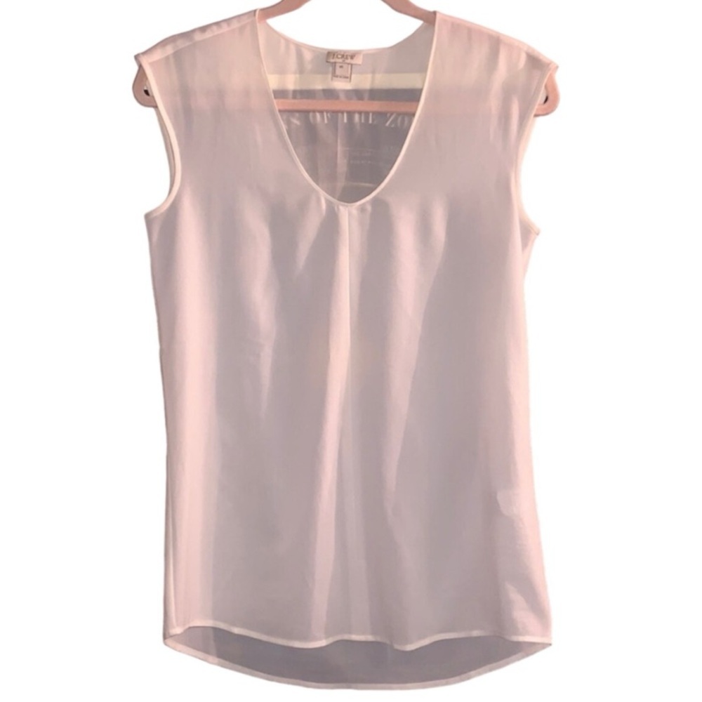 Host Pick! J. Crew White Sleeveless Sheer Dress Tank Top 00